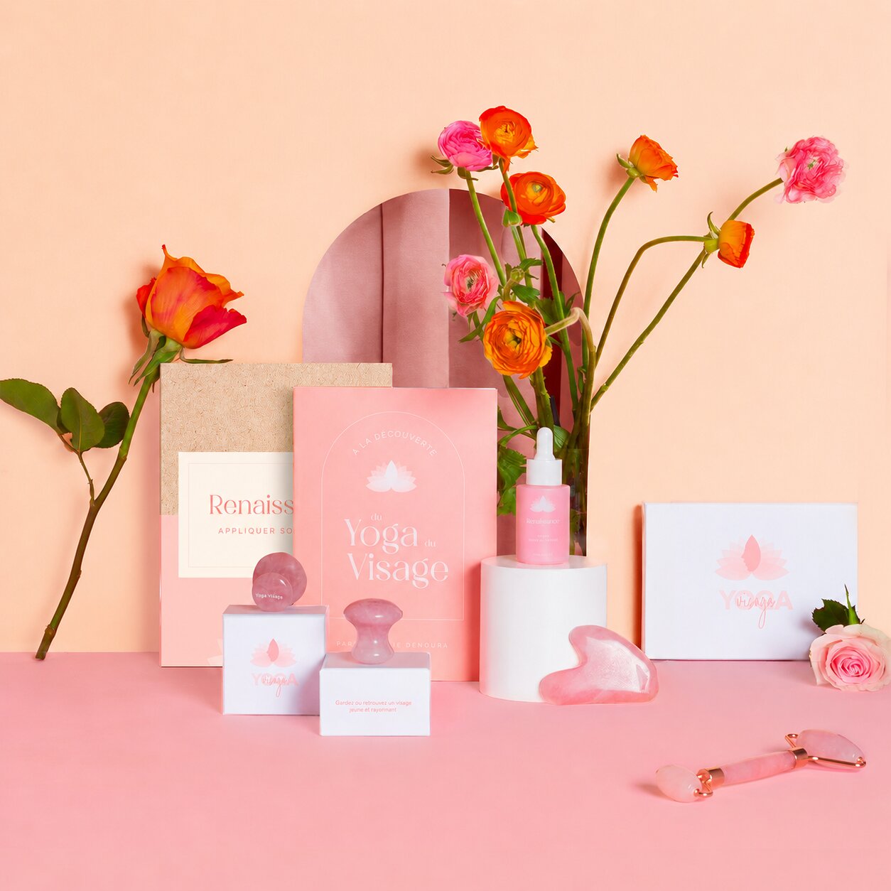coffret en quartz rose