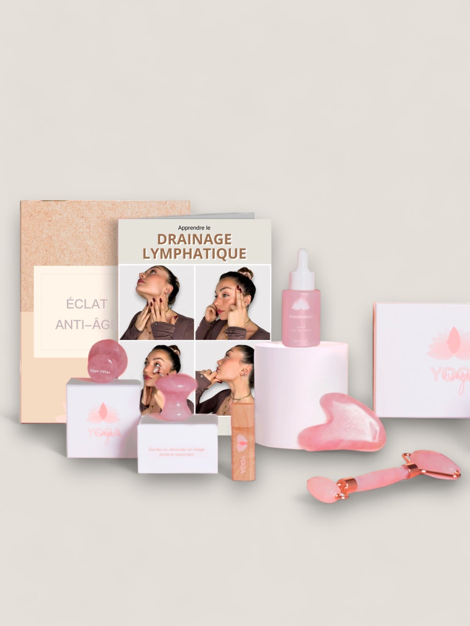 Coffret de yoga du visage drainage lymphatique