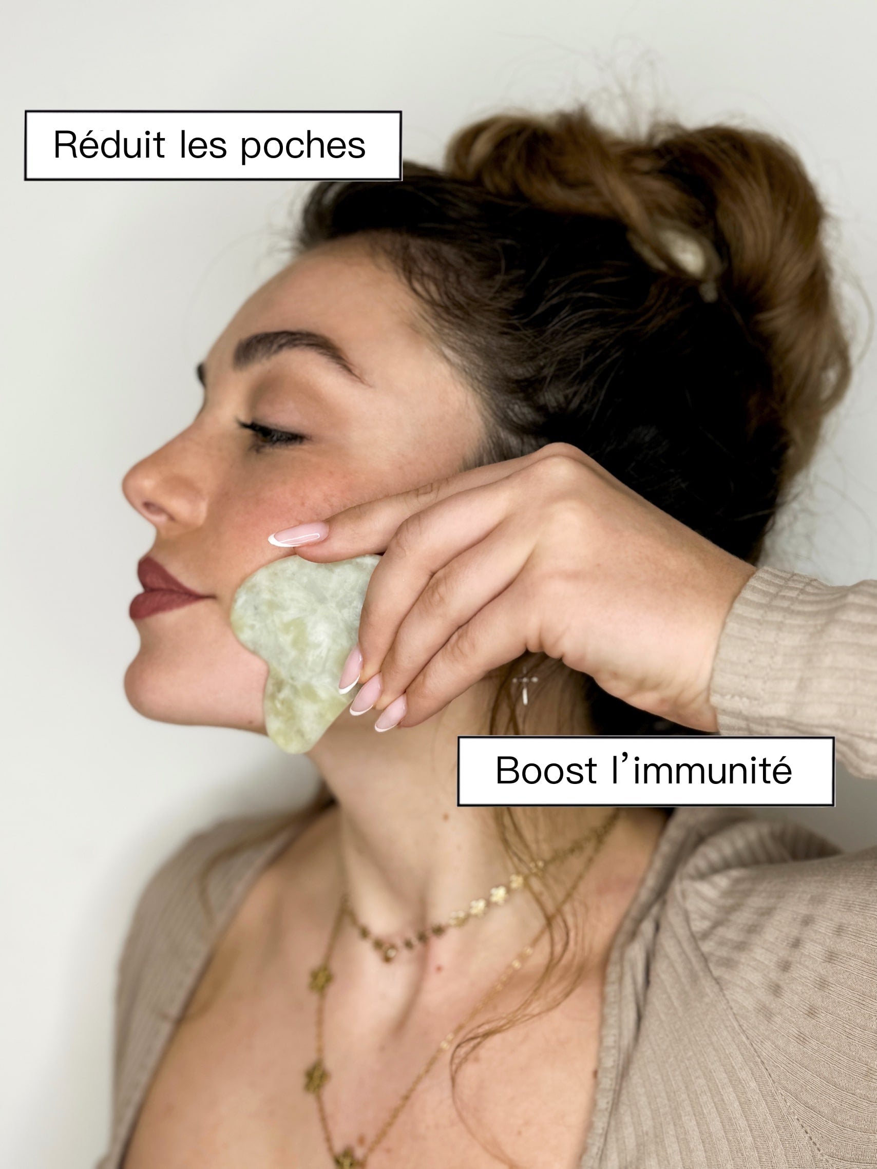 Drainage Lymphatique réduit les poches boost l'immunité gua sha