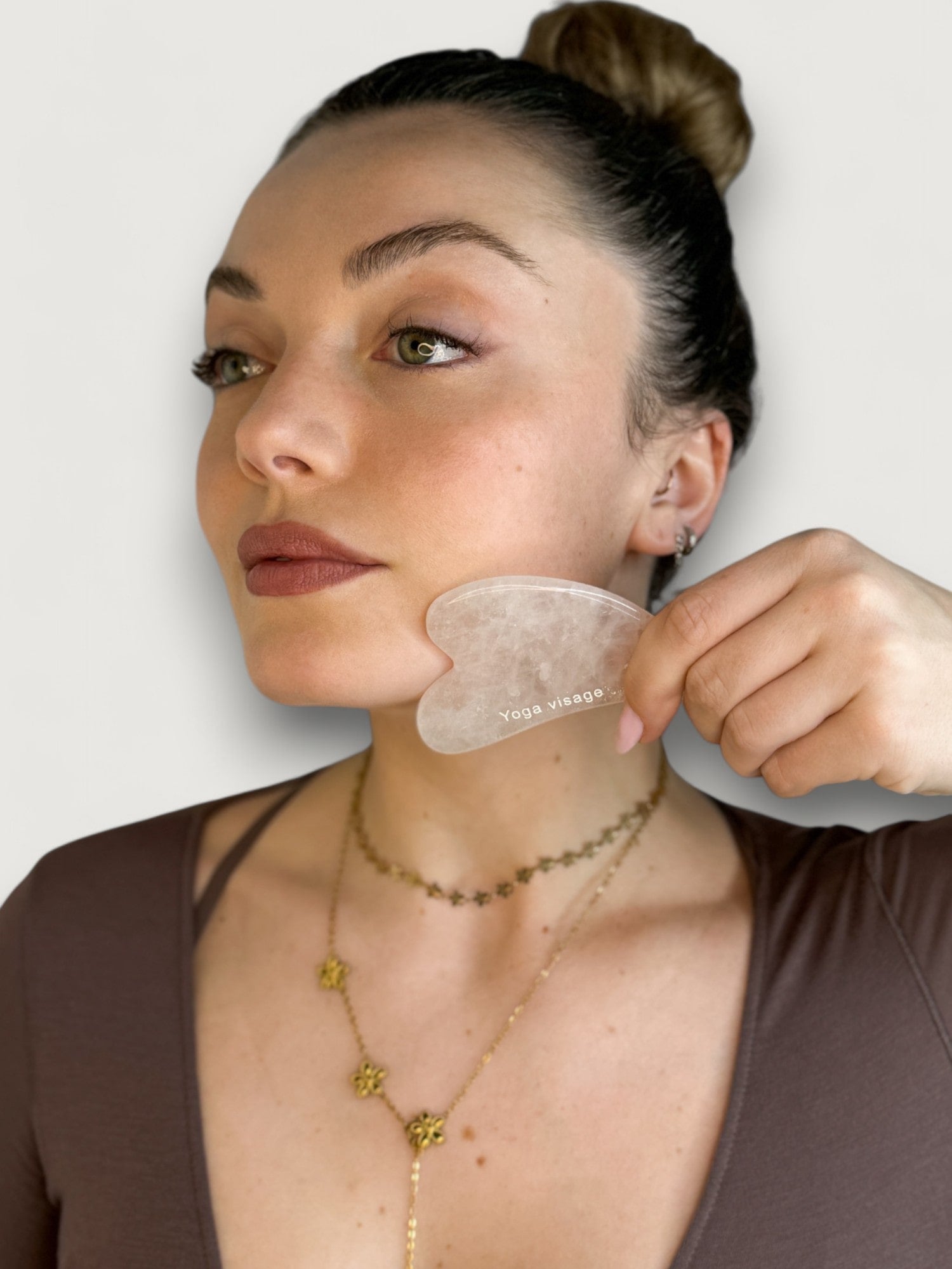 gua sha en quartz rose